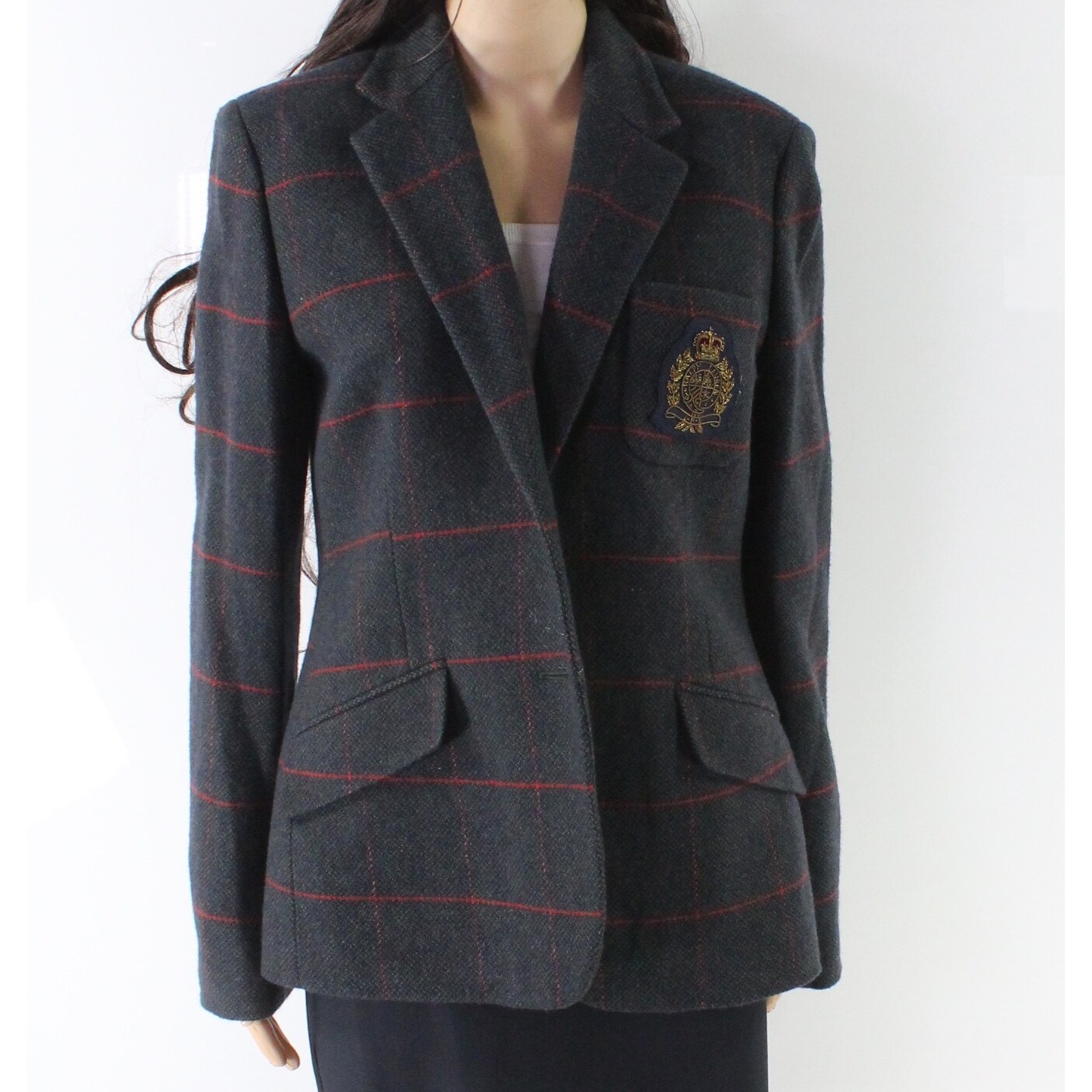 ralph lauren green plaid blazer
