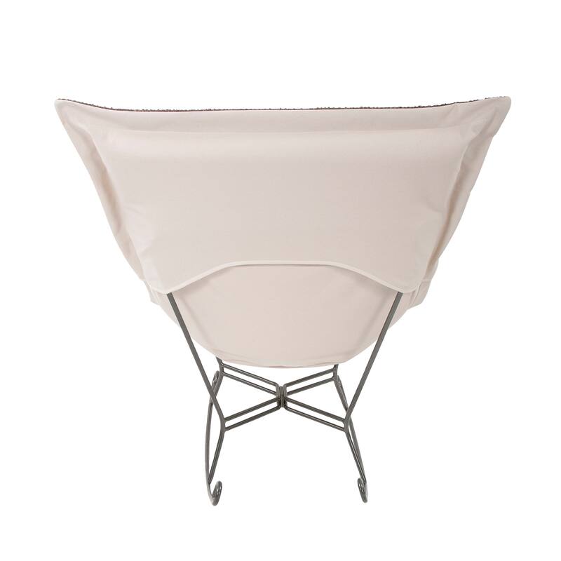 Allan Andrews Scroll Puff Rocker with Titanium Frame, Barbet Collection