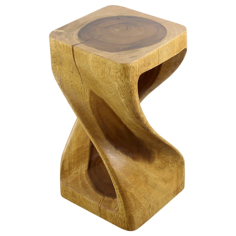 Haussmann® Original Wood Twist Stool 10 X 10 X 18 In High Oak Oil - 10" x 10" x 18"