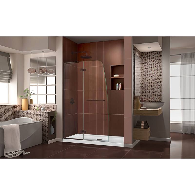 DreamLine Aqua Ultra 45 in. W x 72 in. H Frameless Hinged Shower Door - 45" W - 45" W