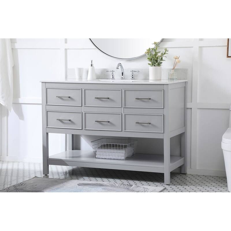 Elegant Lighting VF19048-BS Sinclaire 48" Free Standing Single Basin