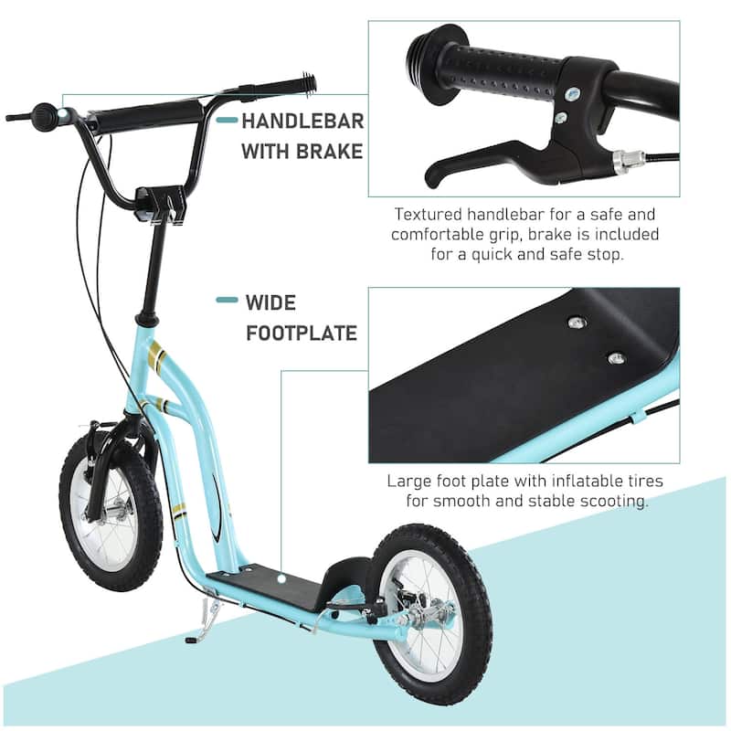 Kids Balance Bike with Adjustable Handlebar and Inflatable Soccer Ball Wheels for Outdoor Use