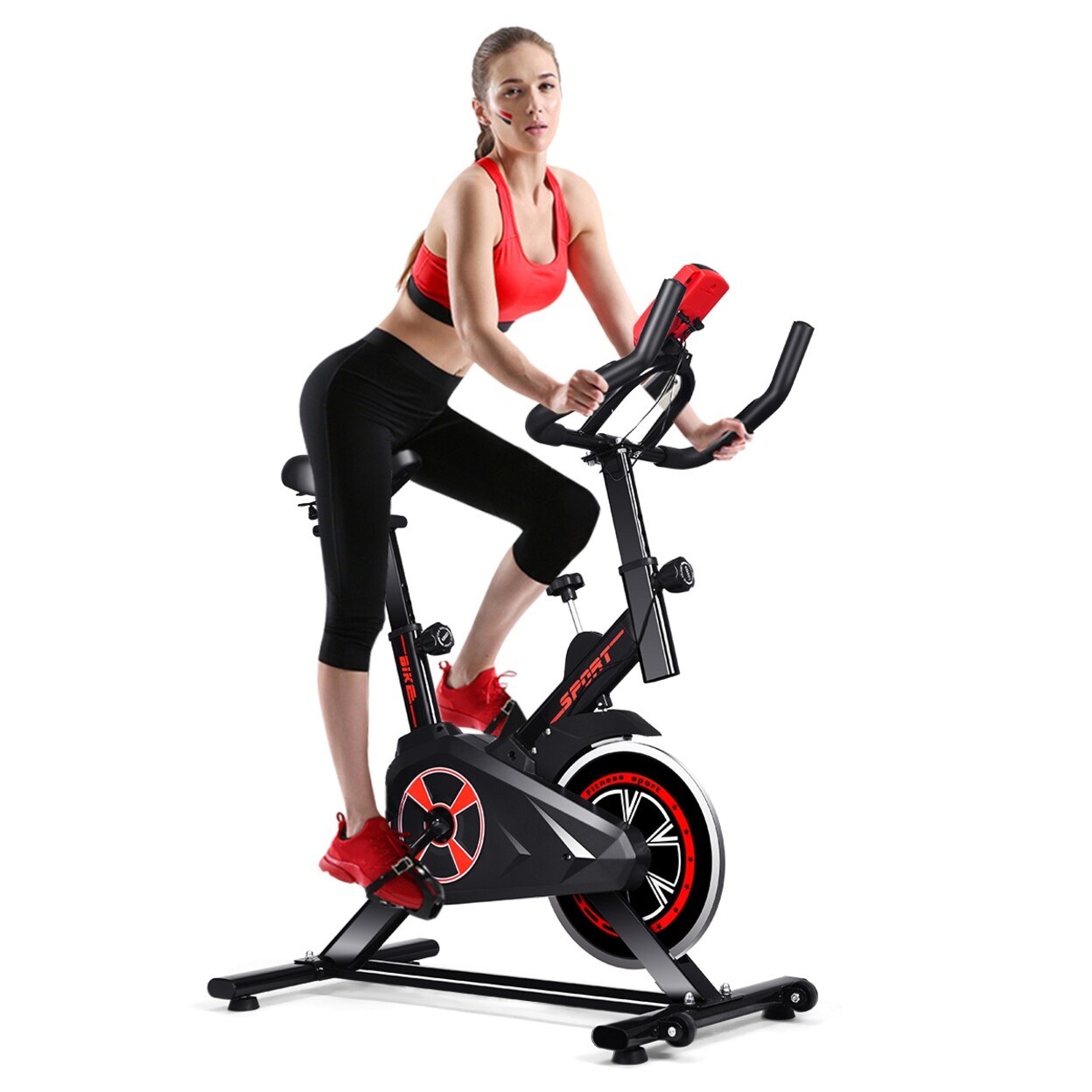 Details about   8KG Stationary Exercise Bike Bicycle Trainer Fitness Cardio Cycling Training 