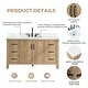 preview thumbnail 53 of 82, Javier Bath Vanity with Composite Stone Top without Mirror