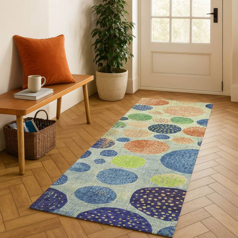 Premium Washable Super Soft Mayfield Rug - Navy - 2'3" x 7'6"