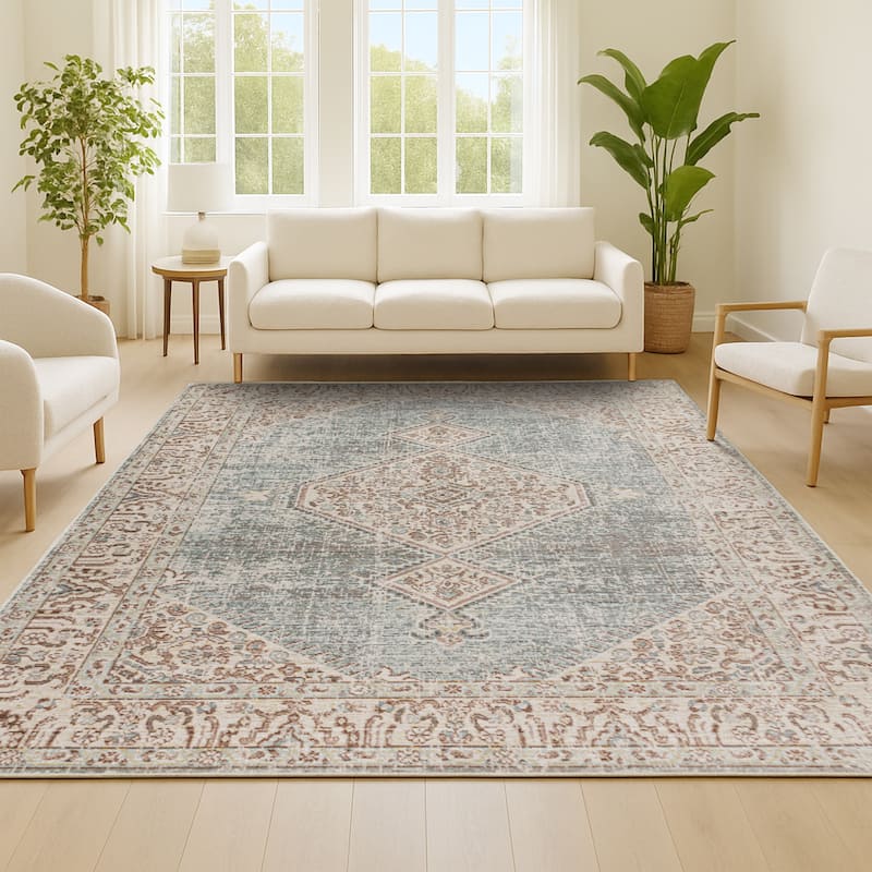 JONATHAN Y Petras Modern Tribal Medallion Area Rug