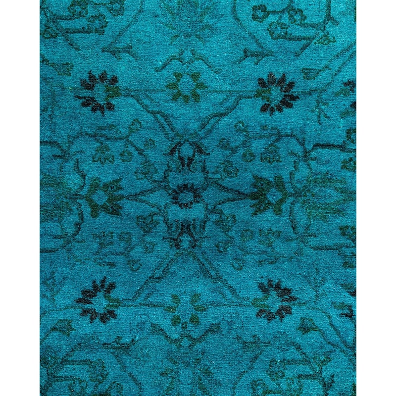 Contemporary Overdyed Wool Hand Knotted Runner - 2' 8" x 10' 4"