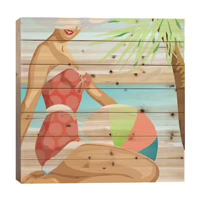 Beach Beauty I Print On Wood by Carol Robinson - Multi-Color