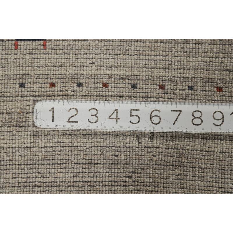 Hand Knotted Oriental 100% Wool Carpet Tribal Animal Pictorial Beige & Ivories Gabbeh Area Rug - 7' 9'' X 5' 1''