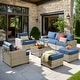 preview thumbnail 4 of 62, XIZZI 8-Piece Patio Wicker Furniture Conversation Set with Coffee Table
