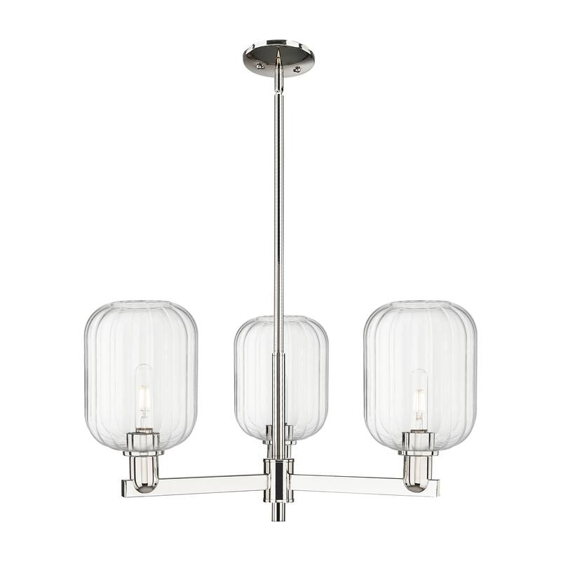 Innovations Lighting Downtown Urban - Preston - 3 Light 18" Jar Shade Stem Hung Chandelier