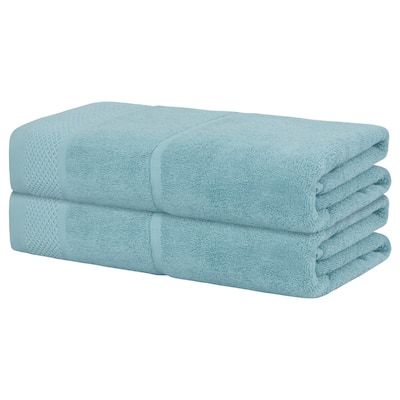 Cotton 2 Pack Mesh Bath Towels, Highly Absorbent and Quick Drying Towels for Bathroom, Hotel, Gym 28" x 56"