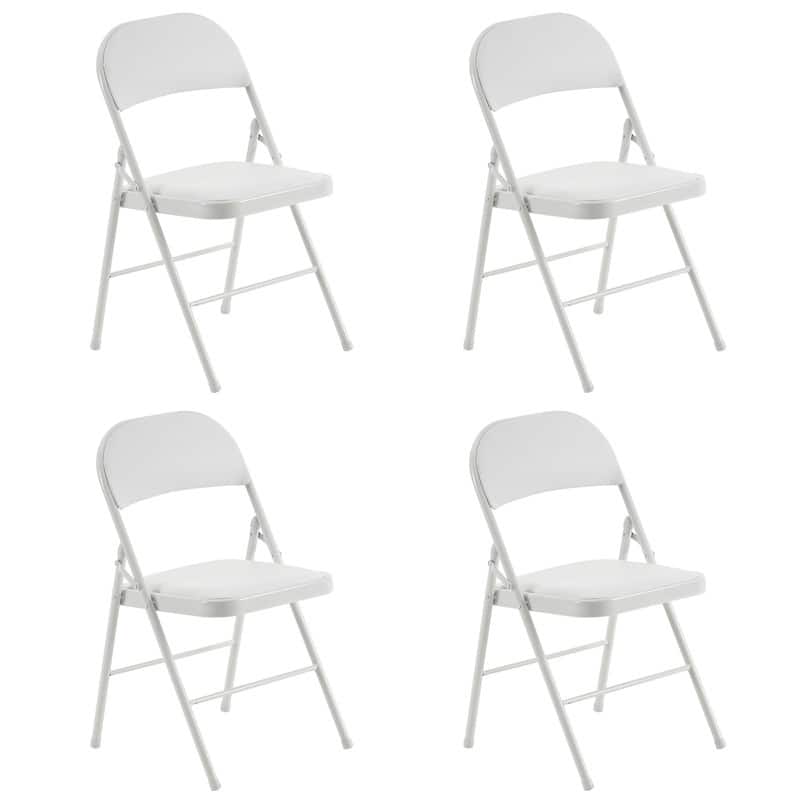 Elegant Foldable Iron & PVC Chairs for Convention & Exhibition White