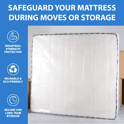 Mattress Bag for Moving & Storage, Heavy-Duty Mattress-Protector Cover, Waterproof Mattresses Storage Bags, Tear Resistant