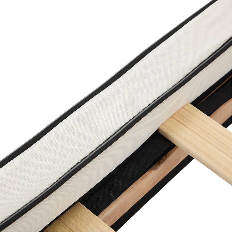 Christopher Knight Home - Aveline Modern Upholstered Platform Bed with Curved Back Headboard and Button Tufted Design