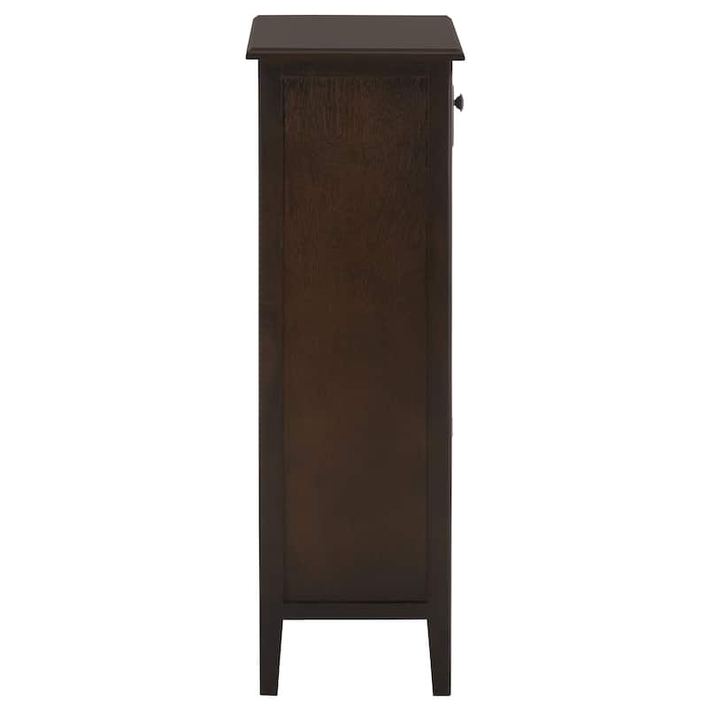 SAFAVIEH Hermine Distressed Black 4-Drawer Storage Side Table - 15" x 11.8" x 35.8" - 15"W x 12"D x 36"H