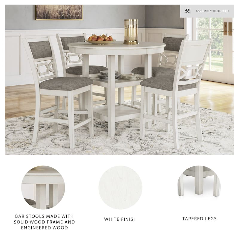 Signature Design by Ashley Erinberg White/Gray Dining Counter Table Set (Set of 5)