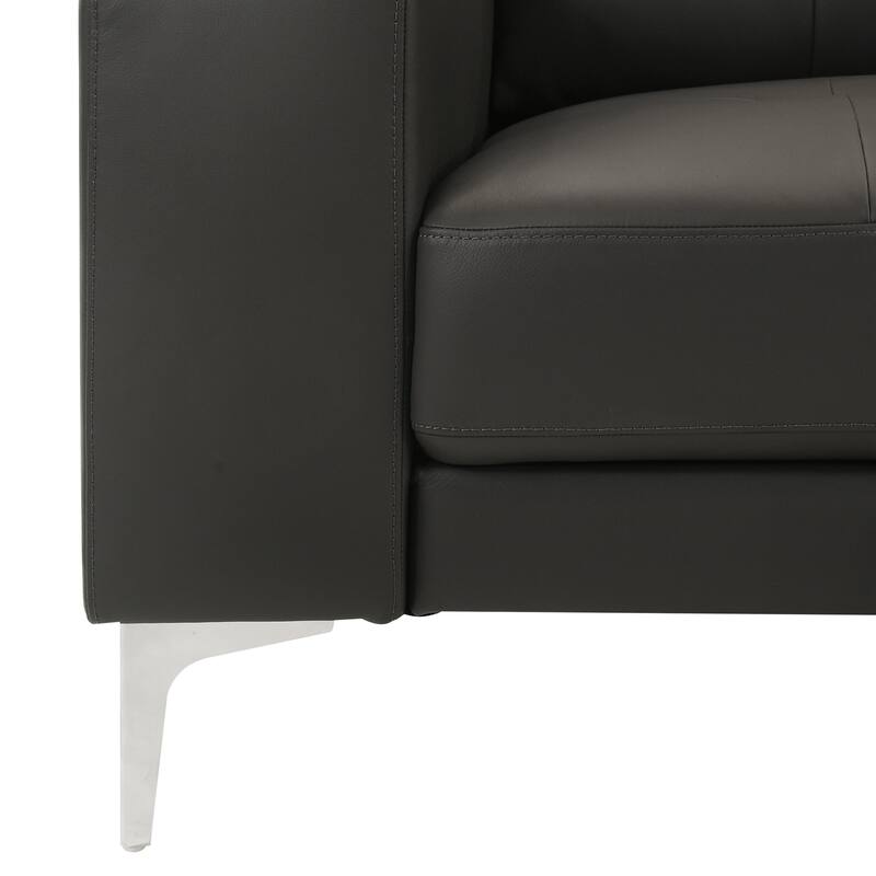 Faelin 79" Modern Sofa Loveseat, Top Grain Leather Couch with Removable Cushions