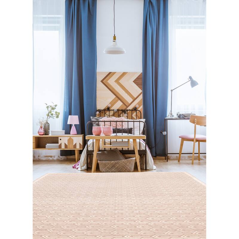 ECARPETGALLERY Hand Loomed Elysian Ivory Viscose, Wool Rug - 8'0 x 10'3