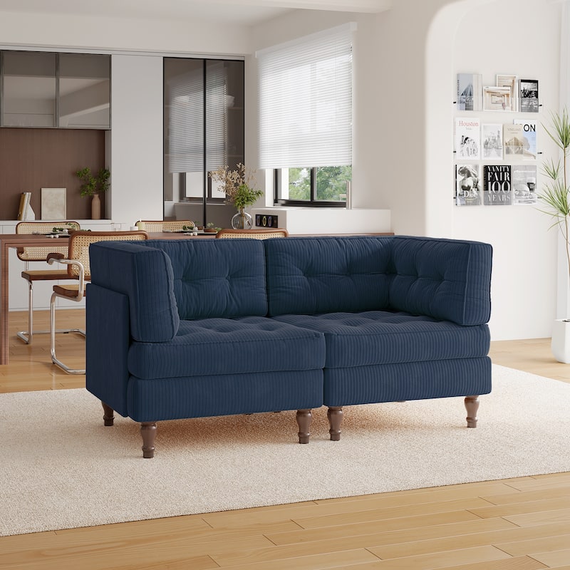 Madison Oversized Upholstered Corduroy Modular Sectional Sofa