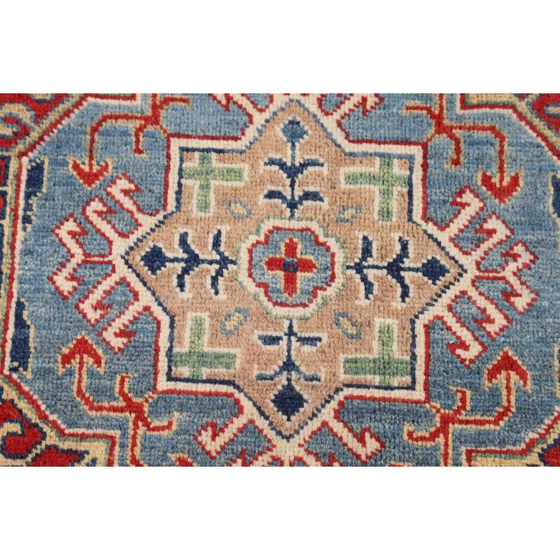 Red Kazak Area Rug Handmade Living Room Wool Carpet - 6'7" x 9'9"
