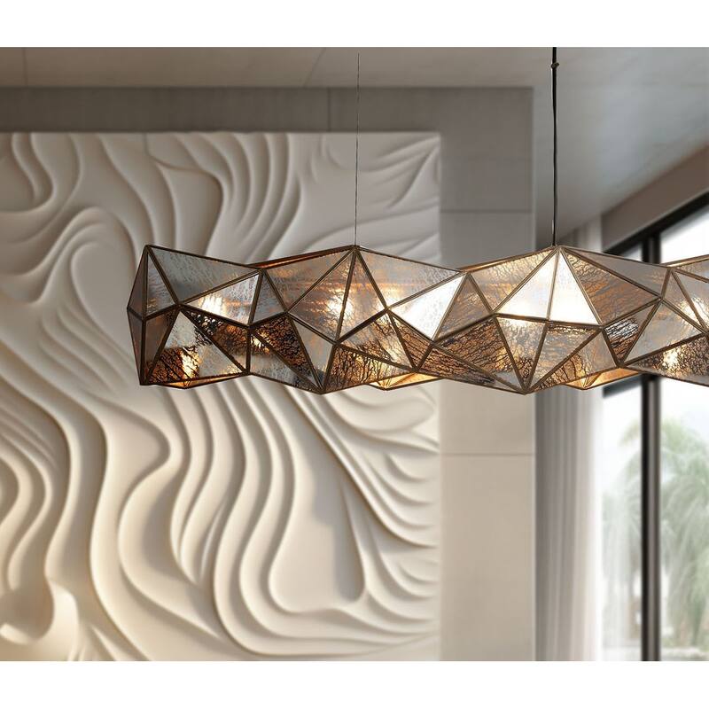 Metropolitan N1696 Geo-Gem 6 Light 48" Wide Linear Chandelier