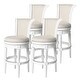 preview thumbnail 103 of 110, Maven Lane 31" Pullman Swivel Bar Height Kitchen Stool Set of 4 - Alabaster White