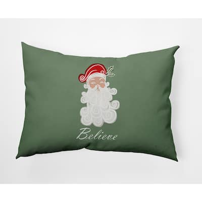 Believe in Santa Christmas Indoor/Outdoor Throw Pillow