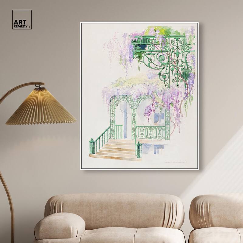 Cast Iron Porch Railing Canvas by Art Remedy