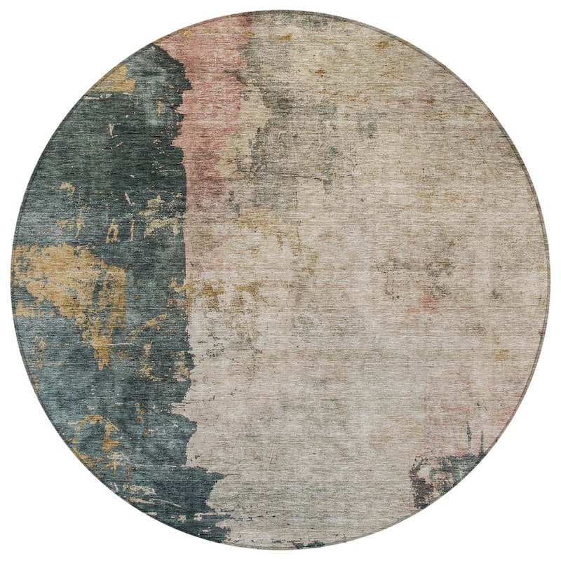Machine Washable Indoor/ Outdoor Contemporary Chantille Rug