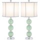 preview thumbnail 3 of 10, SAFAVIEH Lighting Stephanie 28-Inch Ceramic Table Lamp Set of 2 - 12" x 12" x 28"