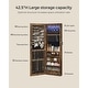preview thumbnail 8 of 31, 6 LED Lights Lockable Wall Mounted Jewelry Armoire with Full-Length Mirror