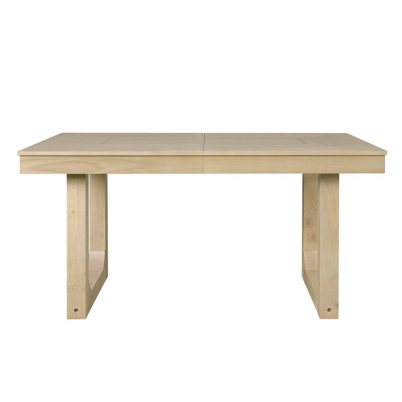 7-Piece Expandable Dining Set – Farmhouse-Style Extendable Table & 6 Upholstered Chairs, Rustic Wood Kitchen Table .