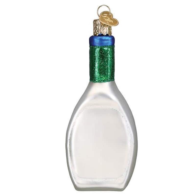 Bottle of Ranch Dressing Christmas Holiday Ornament Glass - Multi