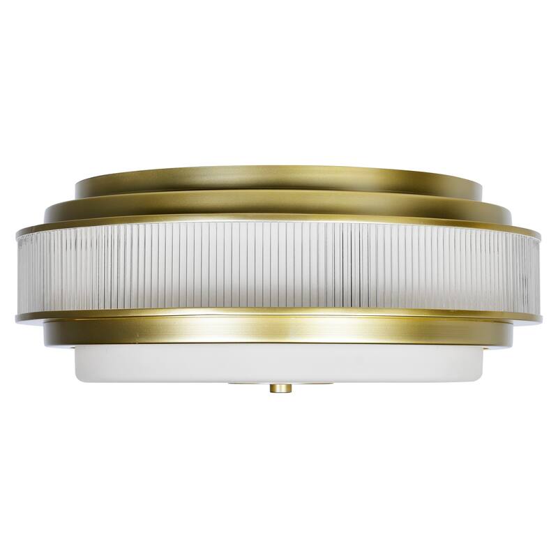Valdivia 4 Light 18in Satin Gold Flush Mount - Satin Gold