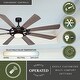 preview thumbnail 2 of 14, Burlington 68 in. Indoor Outdoor Windmill Ceiling Fan with Reversible Blades, LED Light Kit, Remote, 6 Speeds Efficient DC Motor