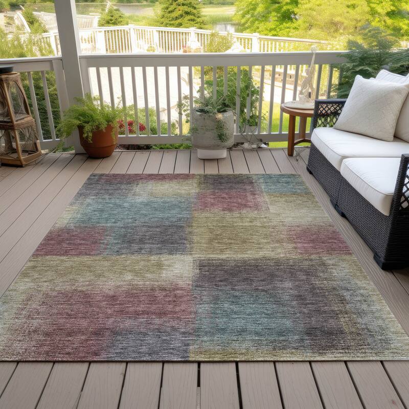 Machine Washable Indoor/ Outdoor Chantille Casual Ombre Rug - Beige - 8' x 10'