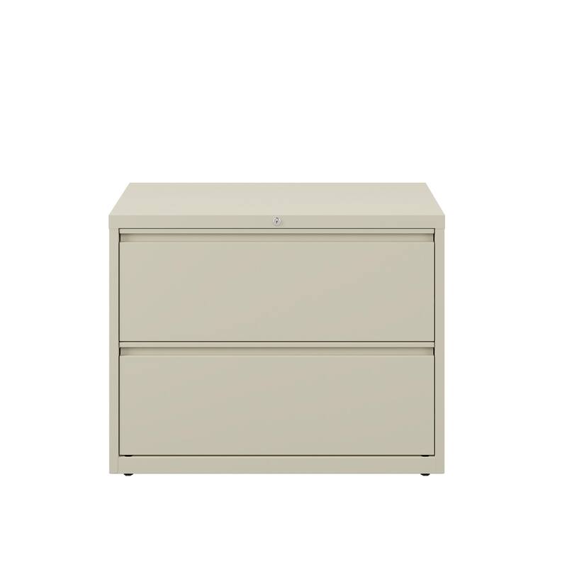 8000 Series 36" Wide 2-Drawer Lateral File Cabinet, Charcoal - Beige