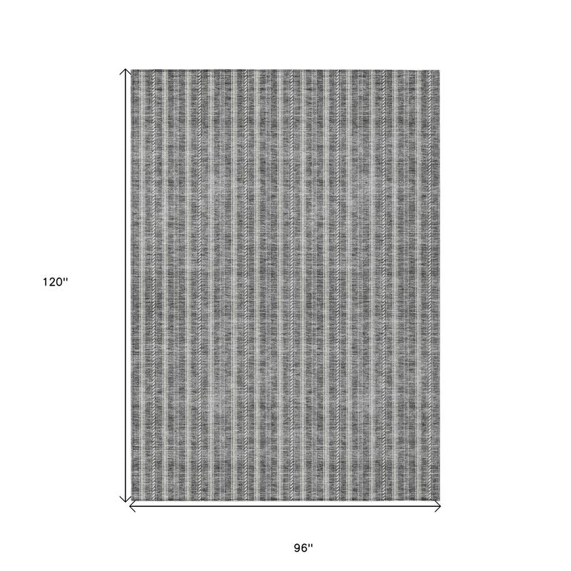 HomeRoots Striped Transitional Rectangle Outdoor Rug