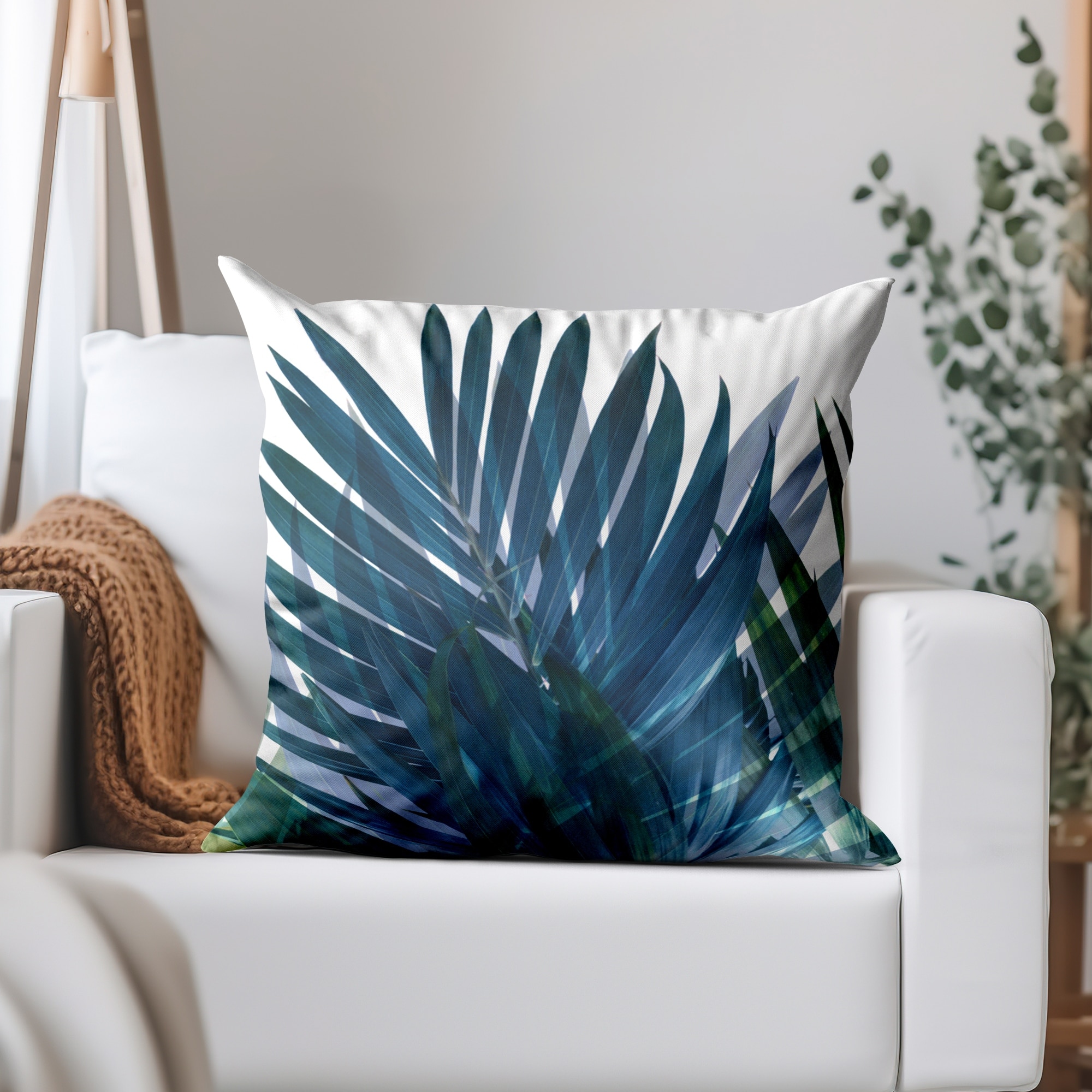 Palm leaf throw pillow new arrivals