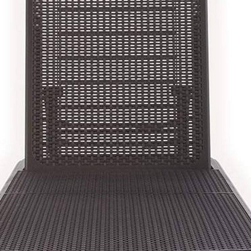 75" Brown Heavy Duty Plastic Outdoor Stacking Chaise Lounge