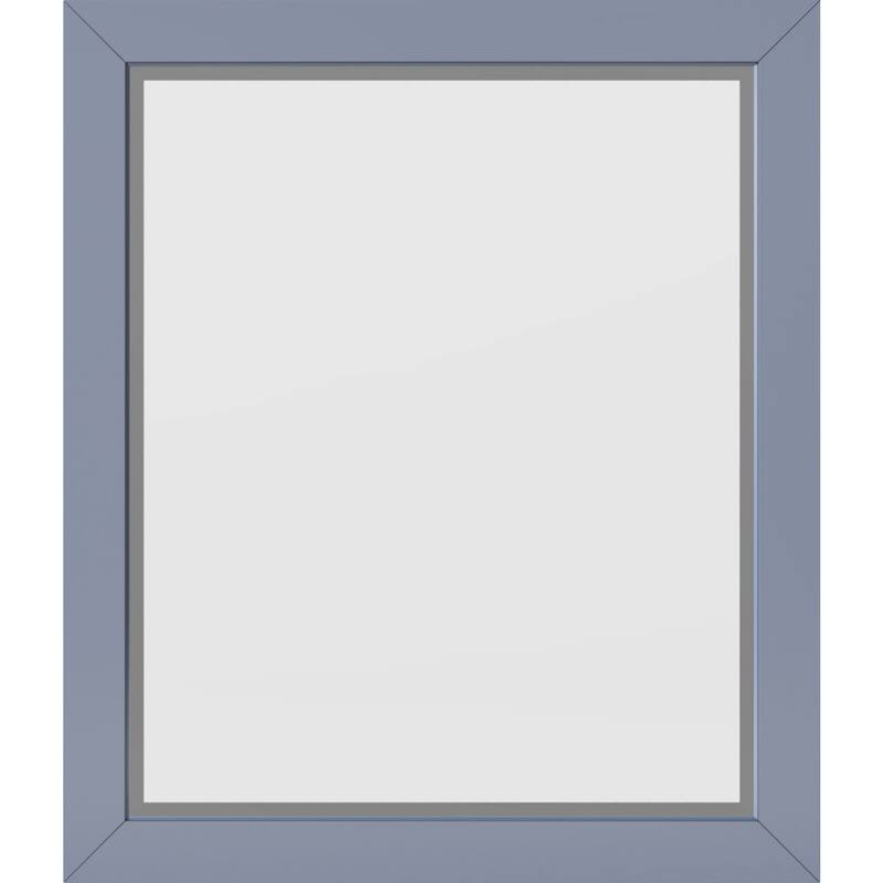 Jeffrey Alexander Cade 28" x 24" Rectangular Beveled Framed Wall - Blue Steel