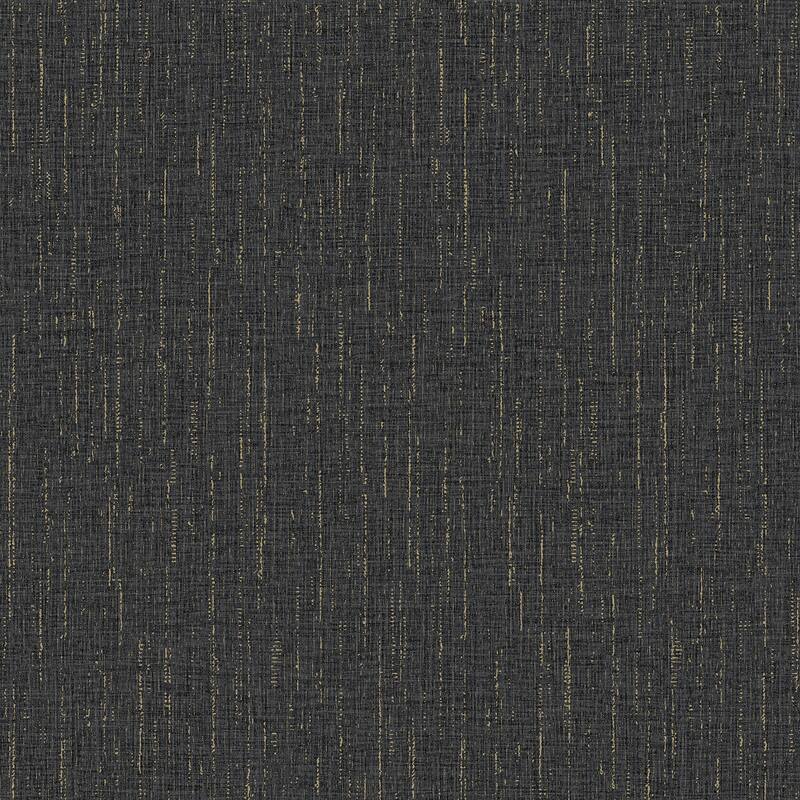 Advantage Sanburn Black Metallic Linen Wallpaper