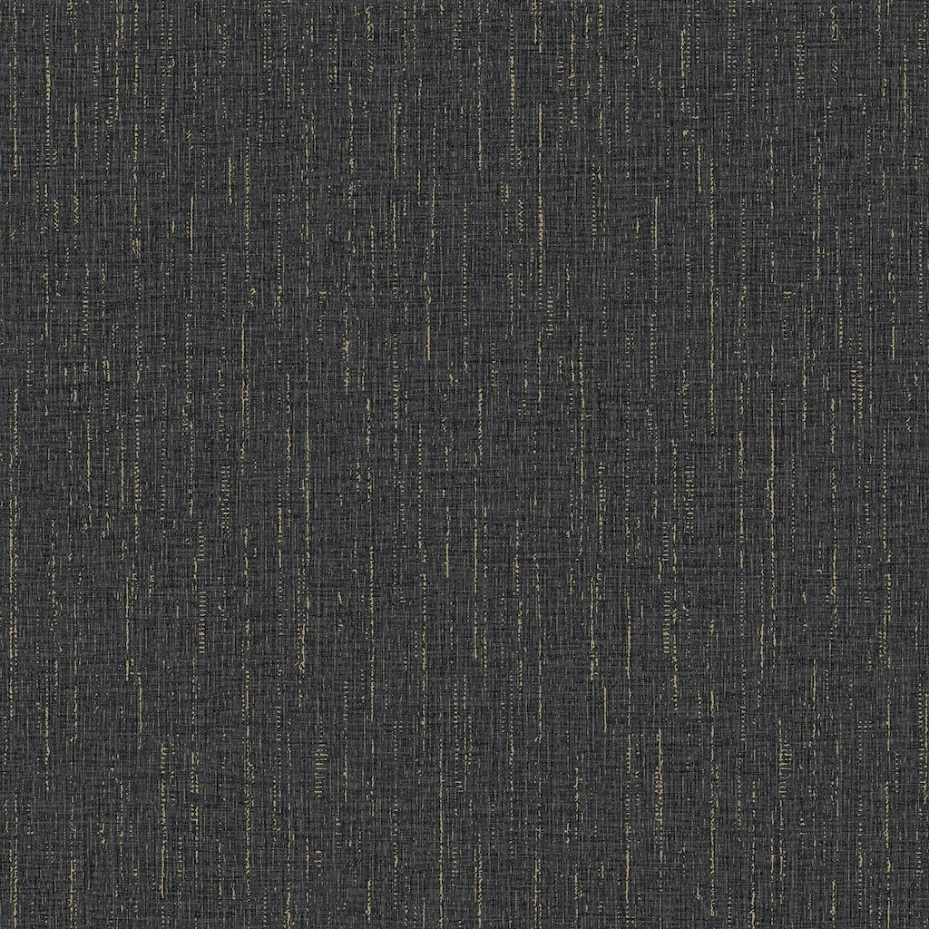 Advantage Sanburn Black Metallic Linen Wallpaper