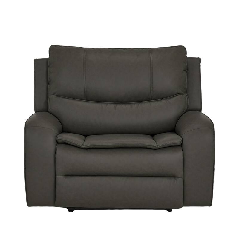 48.5" W Faux Leather Dual-Power Oversized Width Seat Recliner with USB & USB-C Charging, Ajustable Headrest
