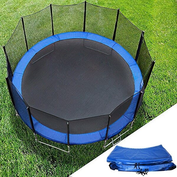 Trampoline net top and pad