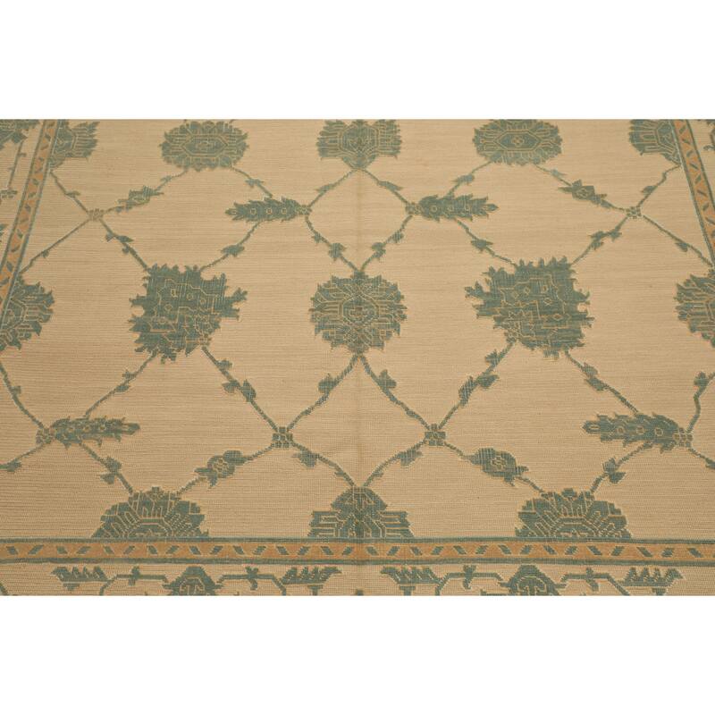 7'10''x9'10'' Hand Knotted Flatweave Wool Ivory Nourison Nourmak Soumak Rug - 7' 10'' x 9' 10''