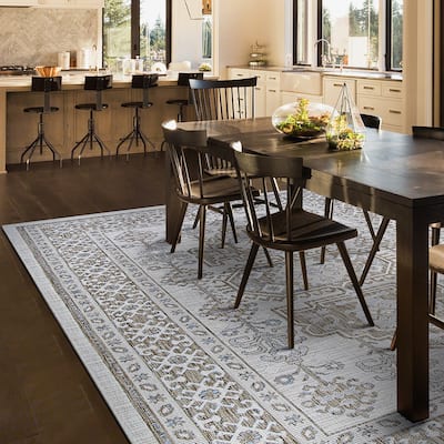 Dream Decor Rugs Grace Estacada Ivory Tan Indoor Outdoor Area Rug
