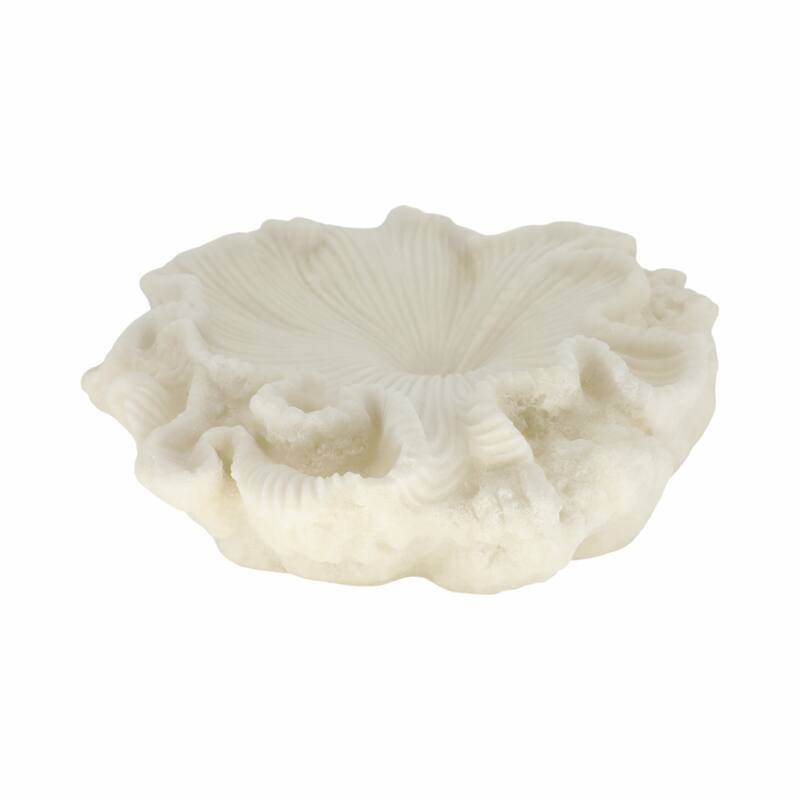 Decorative Coastal Inspired Shell Bowl - 12", White - 17.0"