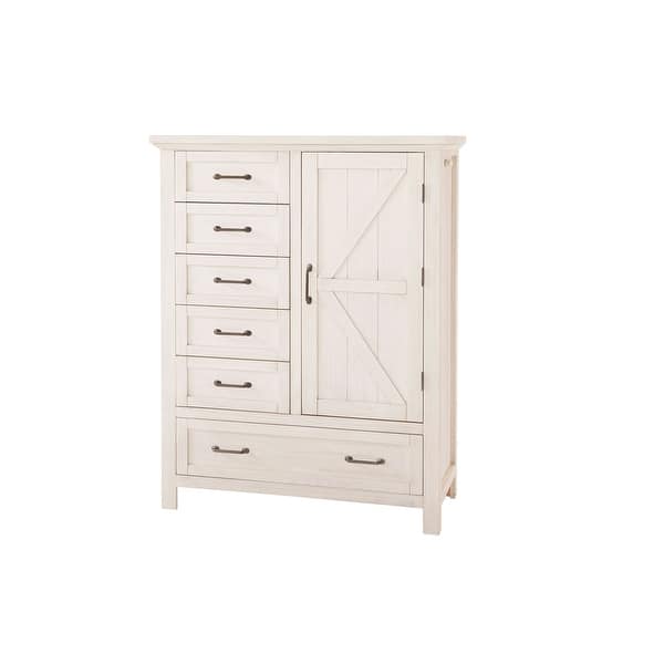 slide 2 of 2, Westfield 44" Wide Traditional Chifforobe, Brushed White